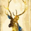 Gold Deer Paint By Numbers