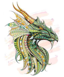 Green Dragon paint by numbers