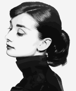 Hepburn in Black Painting by numbers