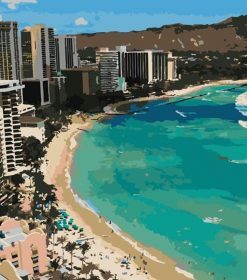Honolulu Beach Paint By Numbers