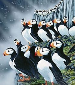 Horned Puffin Paint By Numbers