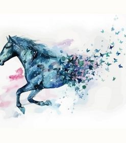 Horse and Butterflies Paint By Numbers