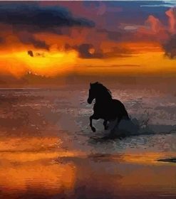 Horses at Sunset Paint By Numbers