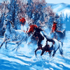 Horses in The Snow Paint By Numbers