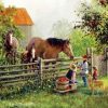 Horses on Farm Paint By Numbers