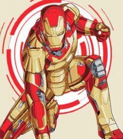 Iron Man Gold Paint By Numbers