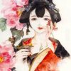 Japanese Girl Paint By Numbers