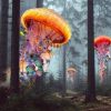 Jellyfish in Forest Paint By Numbers
