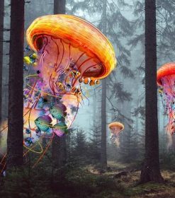 Jellyfish in Forest Paint By Numbers