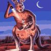 Kangaroo Reading Book Paint By Numbers
