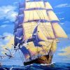 Large Sailing Ship Paint By Numbers