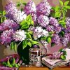 Lavender Flowers in Vase Paint By Numbers