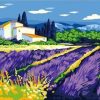 Lavender Landscape Paint By Numbers