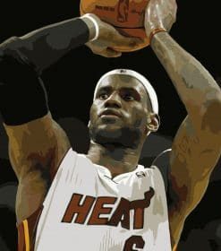 LeBron with Miami Heat Paint By Numbers