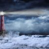 Lighthouse In The Storm Paint By Numbers