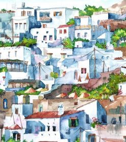 Lindos Village Paint By Numbers