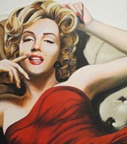 Marilyn Monroe In Red Paint By Numbers
