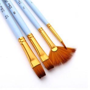 Matt Blue Nylon Paint Brush kit
