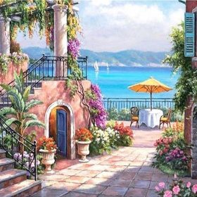 Mediterranean Seaside Paint By Numbers