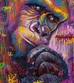 Monkey Graffiti Paint By Numbers