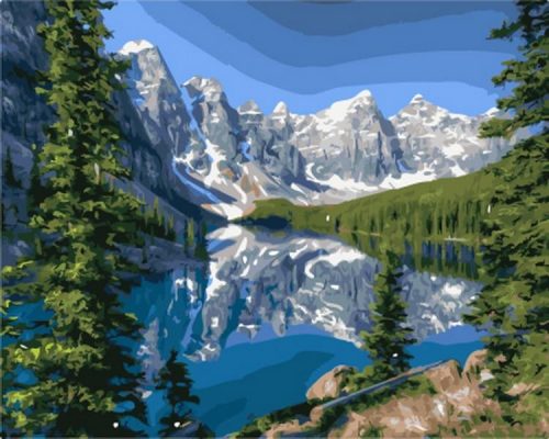 Moraine Lake paint by numbers