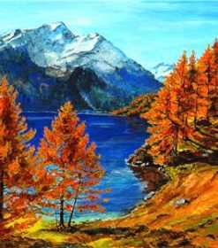 Mountain Fall Lake Paint By Numbers