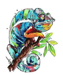 Multicolor Chameleon Paint By Numbers