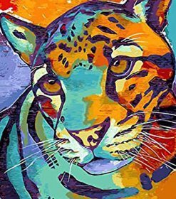Multicolor Leopard Paint By Numbers