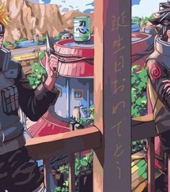 Naruto and Sasuke Jounin Paint By Numbers