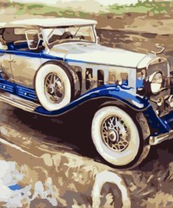 Old Blue Car Paint By Numbers