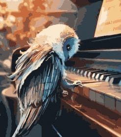 Owl on Piano Paint By Numbers