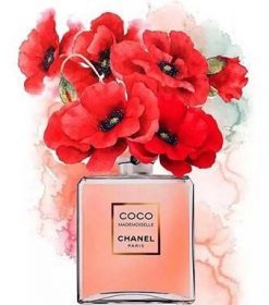 Perfume Pink Flowers Paint By Numbers