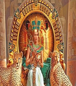 Pharaoh With Leopards Paint By Numbers
