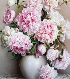 Pink Heavenly Flowers Paint By Numbers