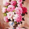 Pink Peonies Vase Paint By Numbers