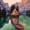 Pragser Wildsee in Night Paint By Numbers