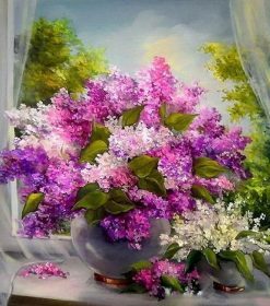 Purple Bouquet Paint By Numbers