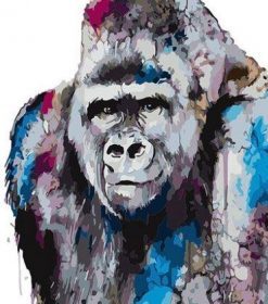 Purple Gorilla Paint By Numbers