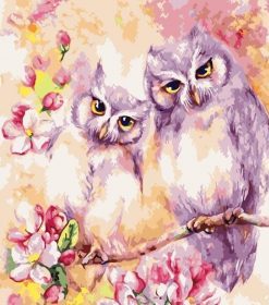 Purple Owls Paint By Numbers