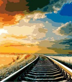 Railway Landscape Paint By Numbers