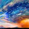 Rainbow Clouds and Sky Paint By Numbers