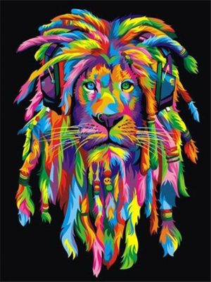 Rasta Lion Paint By Numbers