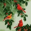 Red Cardinals Birds Paint By Numbers