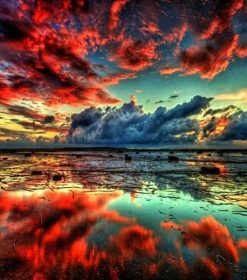 Red Clouds Paint By Numbers