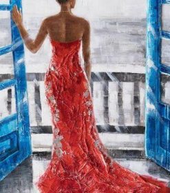 Red Gown Girl Paint By Numbers