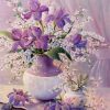 Romantic Purple Flowers Paint By Numbers
