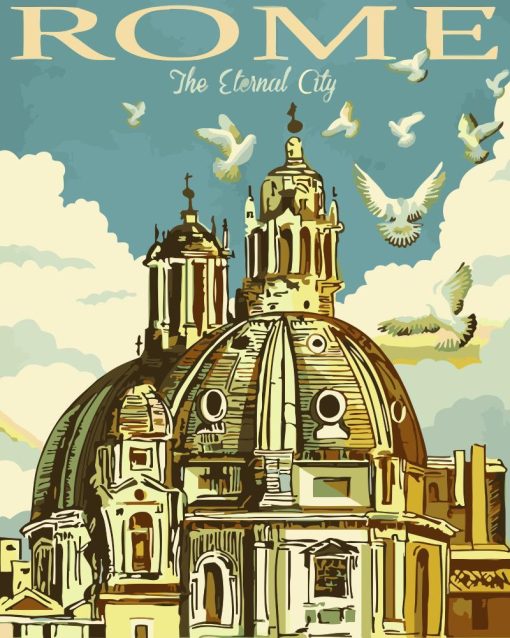 Rome Poster Paint By Numbers