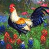 Rooster And Flowers Paint By Numbers