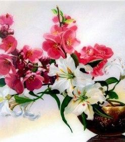 Rose And White Lily Paint By Numbers
