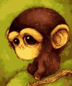 Sad Monkey paint by numbers